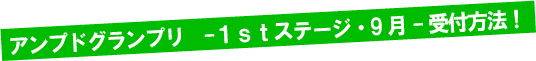 アンプドグランプリ1ｓｔステージ・8月の概要！